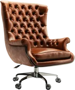 a-brown-leather-office-chair