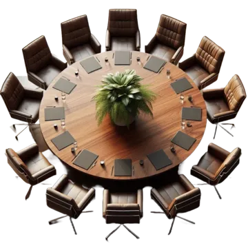large-round-wooden-conference-table